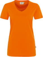 Damen-V-Shirt Perf. Gr. 2XL, orange - 50% Baumwolle, 50% Polyester, 160 g/m²