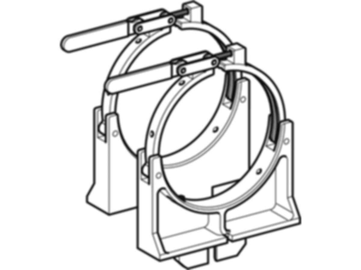 Geberit Aupspannplatten-Garnitur - für Schweissm. "Media und Universal"