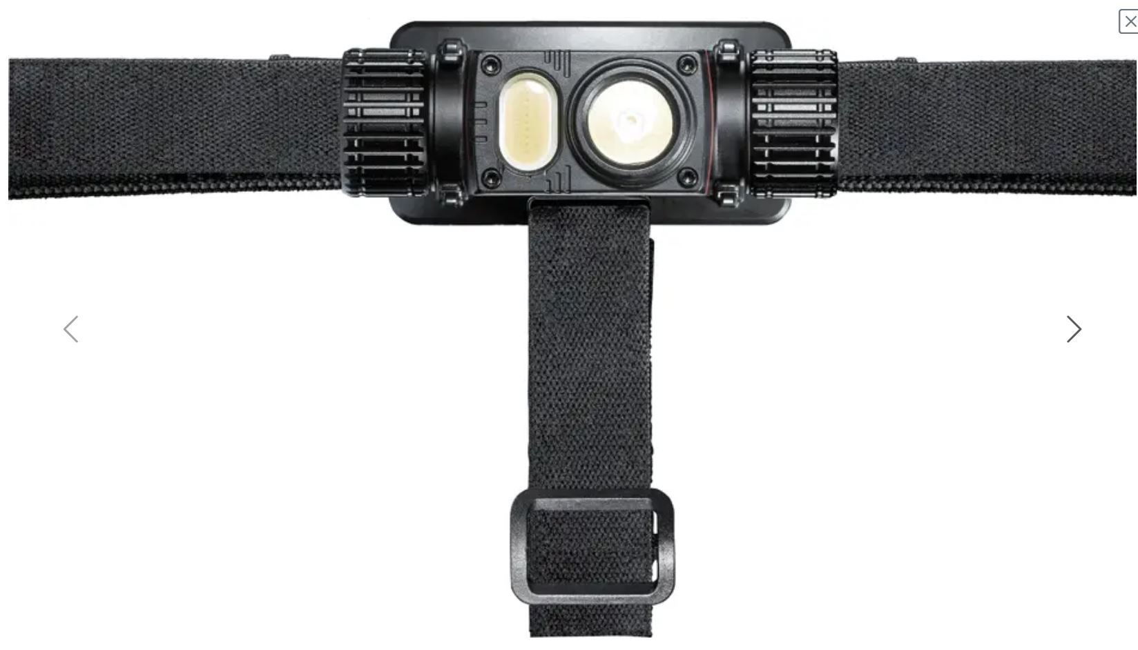 Stirn-und Taschenlampe FORTEC TACTICAL - Akku, 2500lm, 9 Std, 160 m, 3.6V 5.0Ah