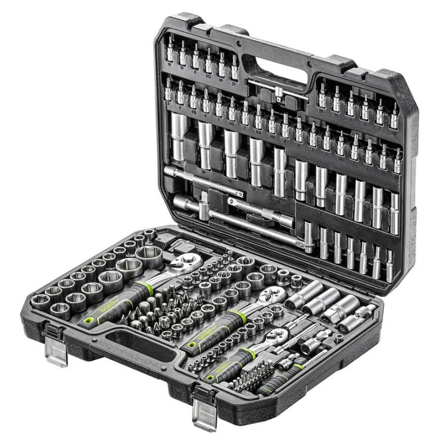 Steckschlüsselsatz ECO FORTEC - 1/4" + 3/8" + 1/2", 171-tlg.