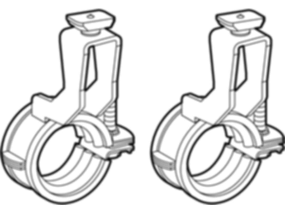 PushFit-GIS Befestigungs-Set Verteiler - gekröpft