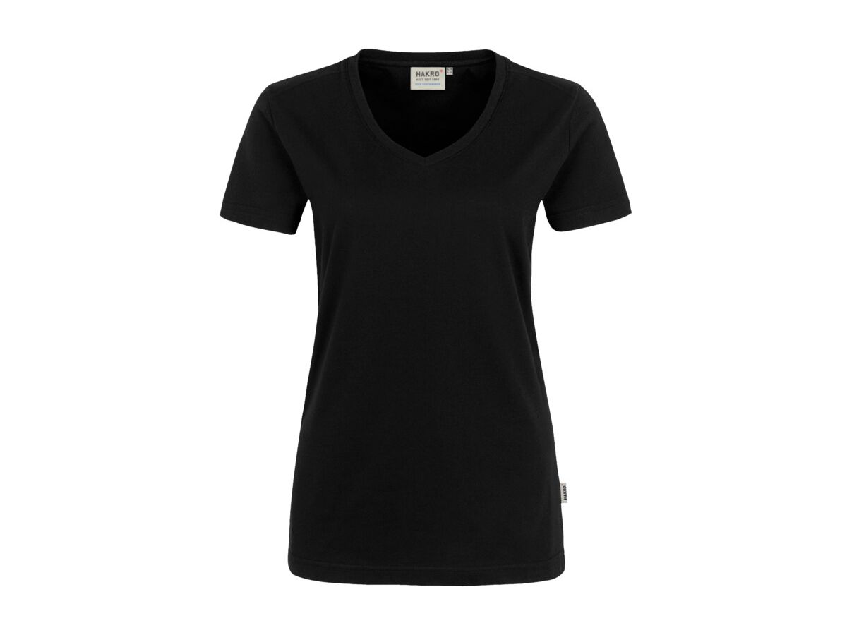 Damen V-Shirt Mikralinar PRO, Gr. L - hp schwarz