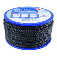PES-Kordel 3mm/25m schwarz - Spule à 25m