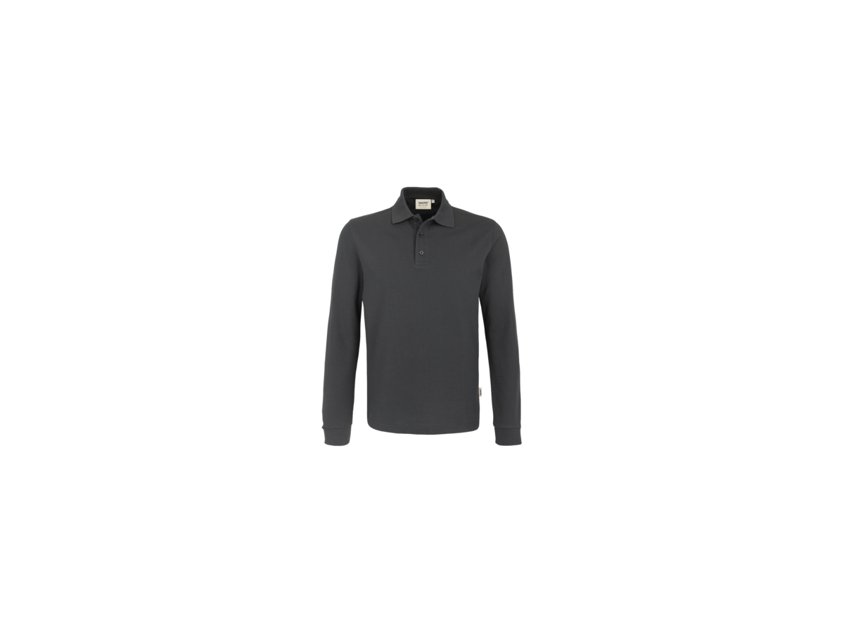 Longsleeve-Poloshirt Perf. S anthrazit - 50% Baumwolle, 50% Polyester, 220 g/m²