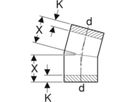 Geberit-Segmentbogen 15°    250 - PE-HD