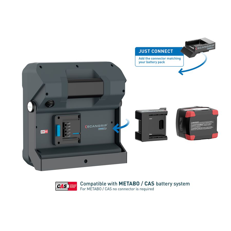 Scheinwerfer VEGA 4 CONNECT 2000/4000 lm - Alle Akku-Marken, 2-4.5 Std., IP30