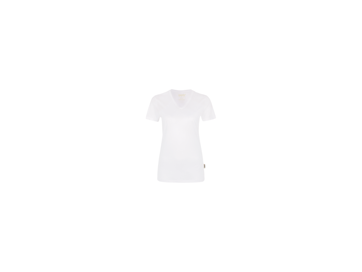 Damen-V-Shirt COOLMAX Gr. 3XL, weiss - 100% Polyester, 130 g/m²