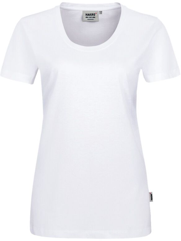 Klassisches T-Shirt mit femininem Rund- - hals-Ausschnitt. 100 % Baumw. Gr. XS-3XL