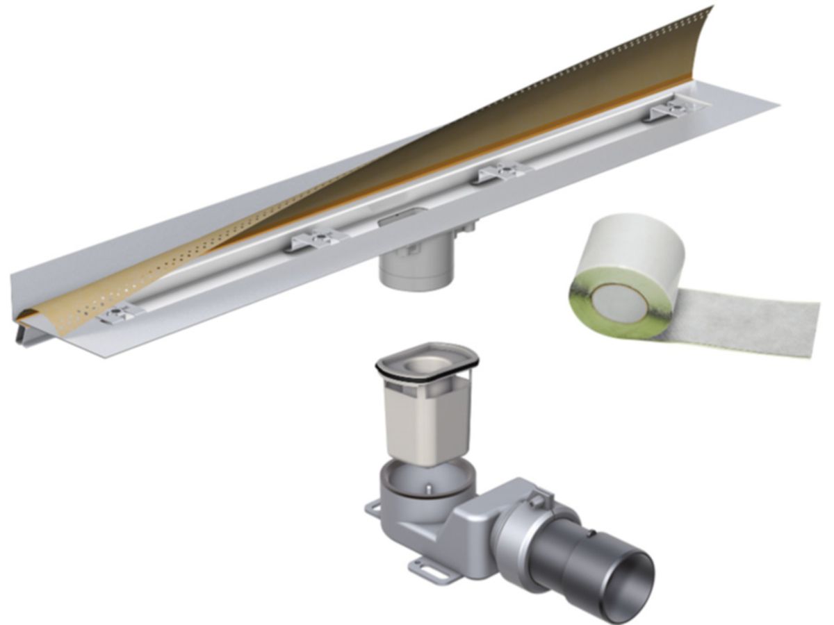 Duschrinne AquA SwissLine Flex 1000 - komplett L1 1000, L2 1100 mm