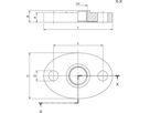 Rotguss Wassermesser-Flansch IG 11/4" - Gummidichtung NBR PN10/40, PN16