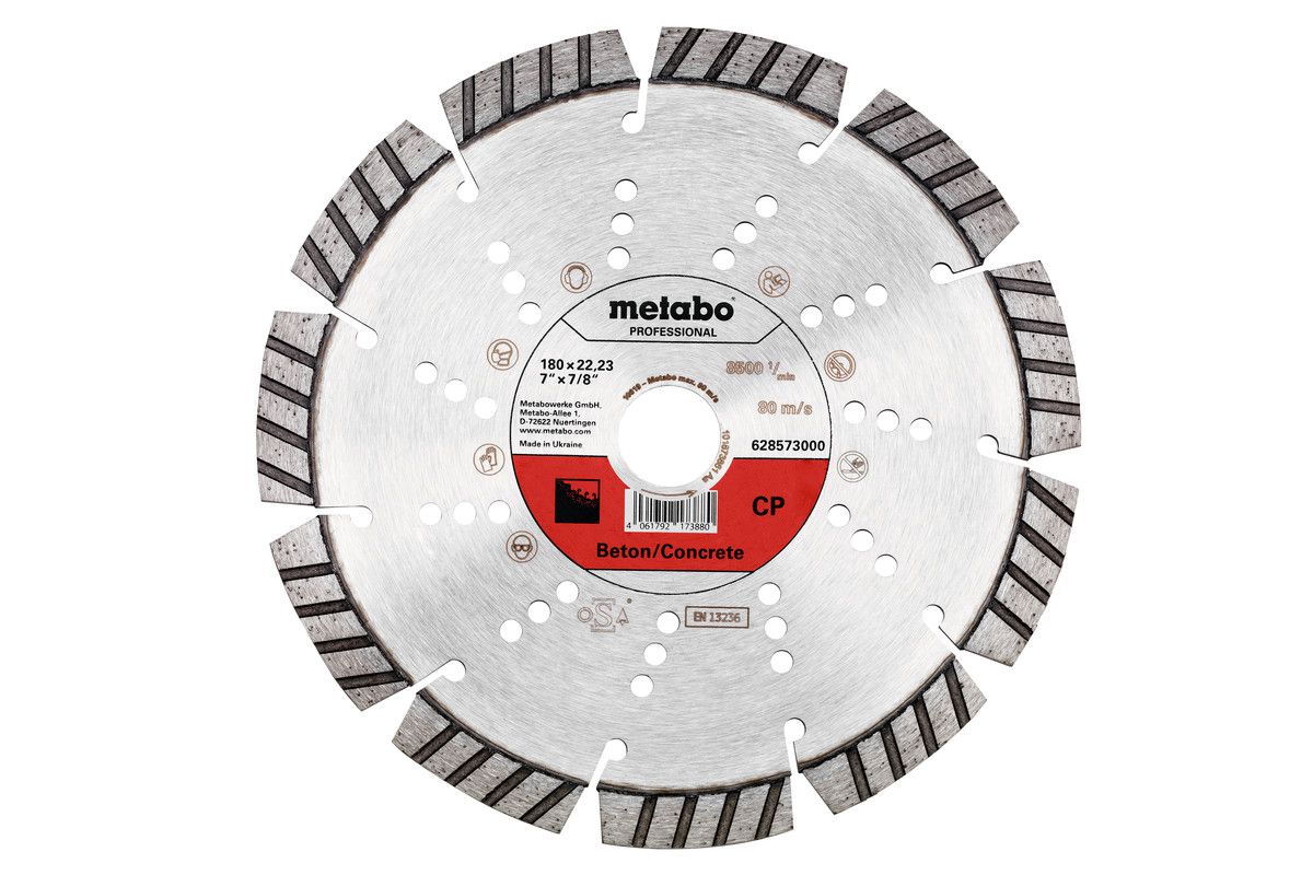 Diamanttrennscheibe Metabo 180x22.23 mm - "CP" Beton (armiert) professional