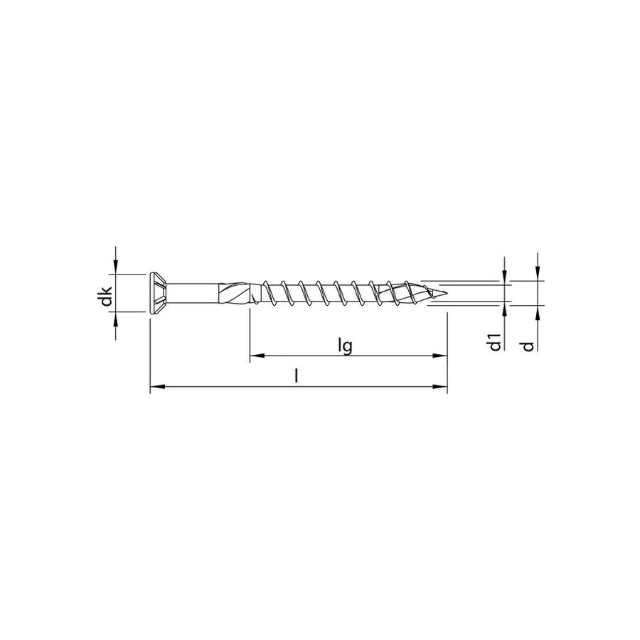 Terrassenbelagschraube TOPIX Plus SK - Inox A2