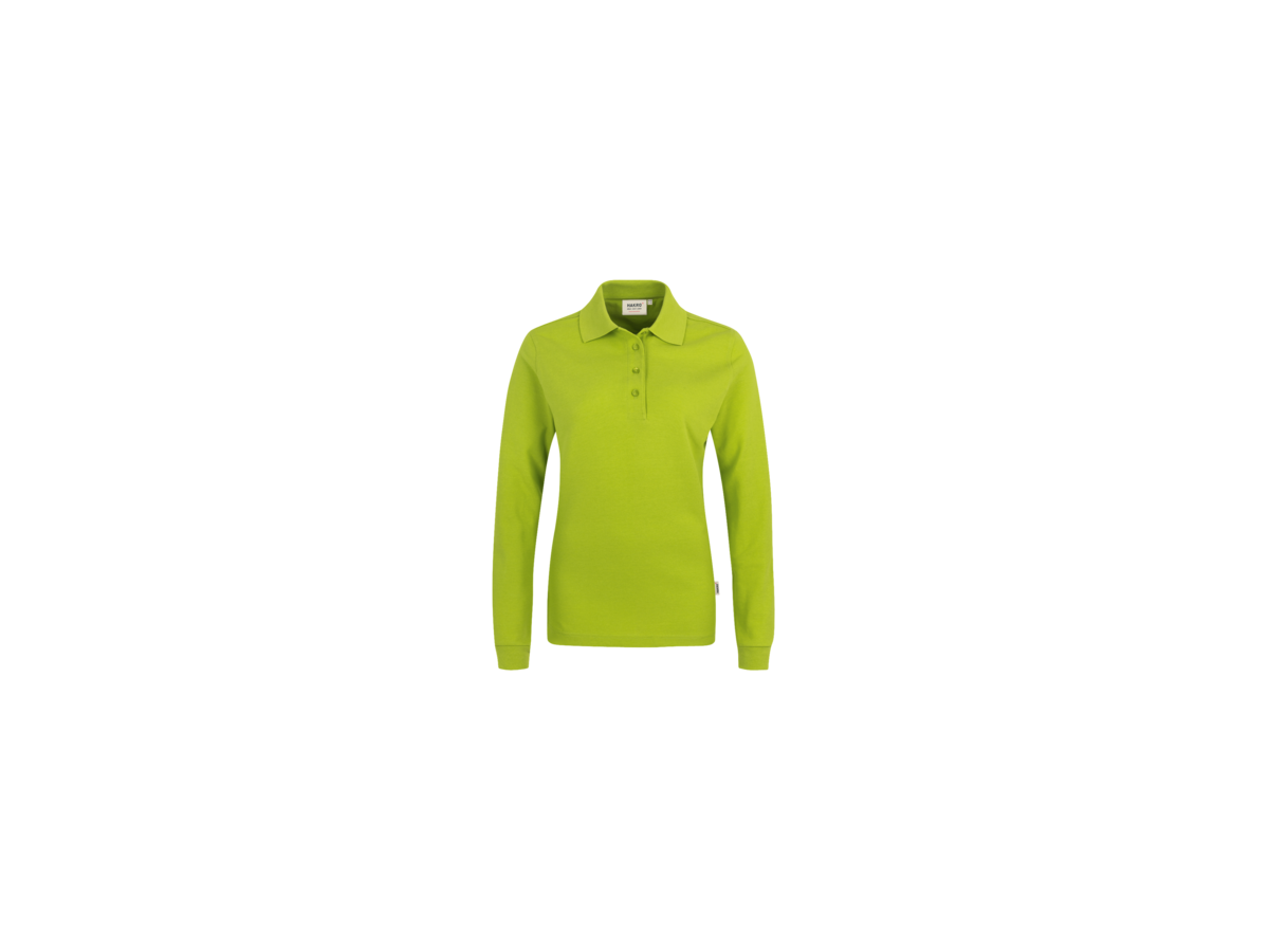 Damen-Longsleeve-Polosh. Perf. 3XL kiwi - 50% Baumwolle, 50% Polyester, 220 g/m²