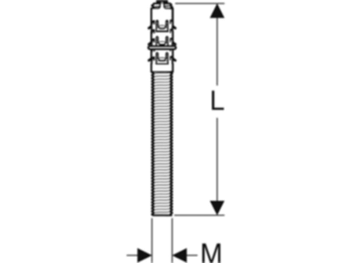 PushFit Set Gewindestangen, 250 mm - Set à 2 Stk.