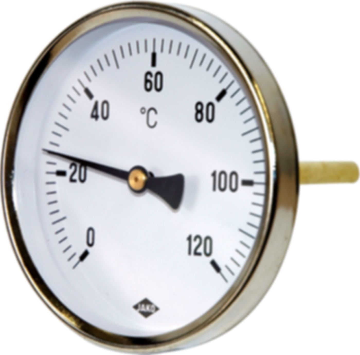 Bimetall-Thermometer JAKO Fig. 20 - ohne Tauchhülse, Anschluss hinten