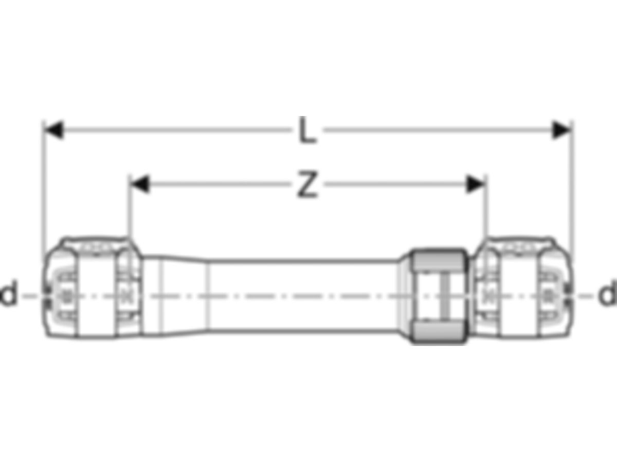 Geberit Langkupplungen - FlowFit d Ø 25 mm