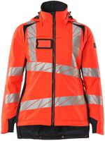 Winterjacke Damen-Passform, Gr. 2XL - hi-vis rot/schwarzblau, 100% PES