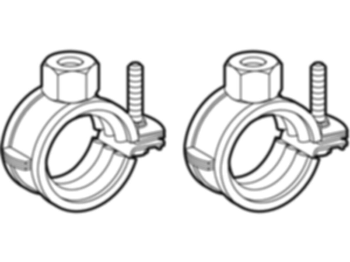 PushFit Befestigungs-Set Verteiler - gerade M10