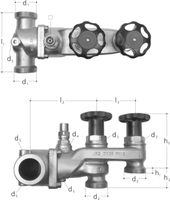 Verschneidearmatur JRG mit Anschlussstk. - PN 16