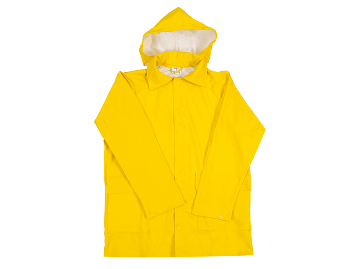 Regenschutzjacke gelb, Kragenkapuze L - (günstiges Modell)