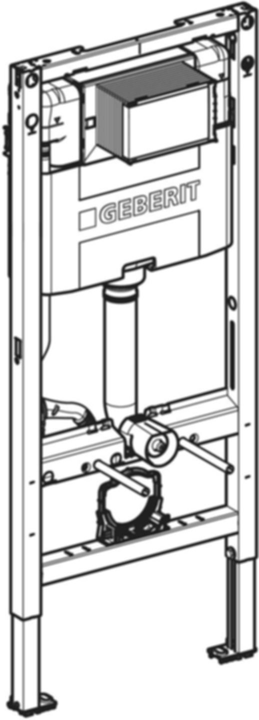 Geberit Duofix-Wand-WC-Element Omega - Typ 112, Betätigung von vorne