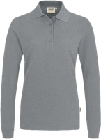Damen-Longsl.-Polosh. Perf. 2XL grau mel - 50% Baumwolle, 50% Polyester, 220 g/m²