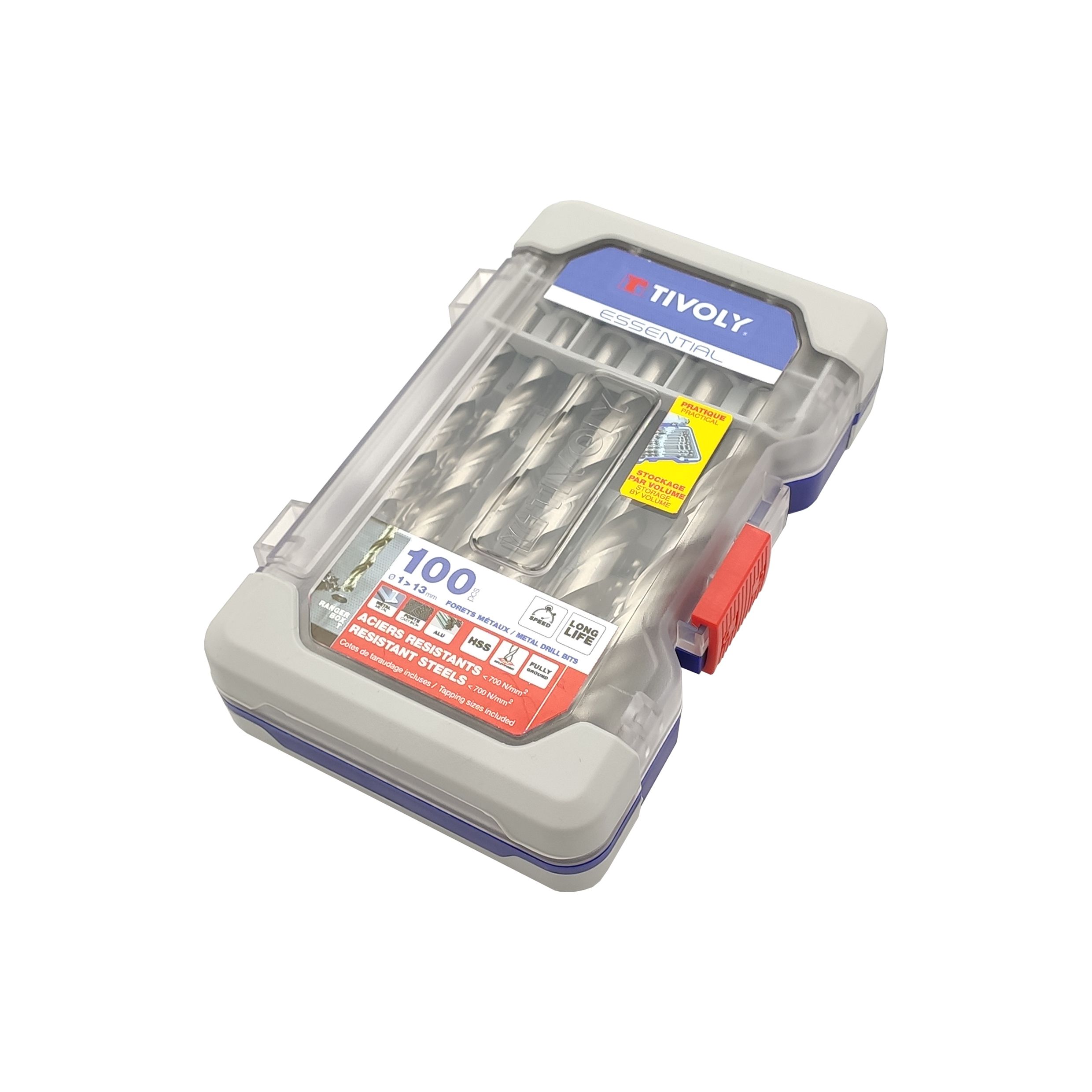 Bohrerset HSS 100 tlg in Rangerbox - geschliffen, DIN 338
