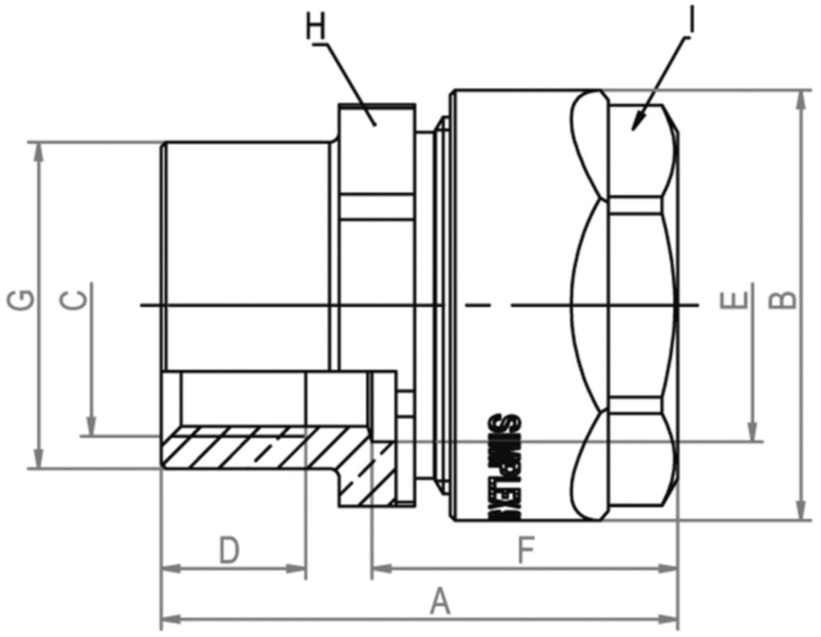 Schwarzrohradapter Simplex PLUS - mit IG