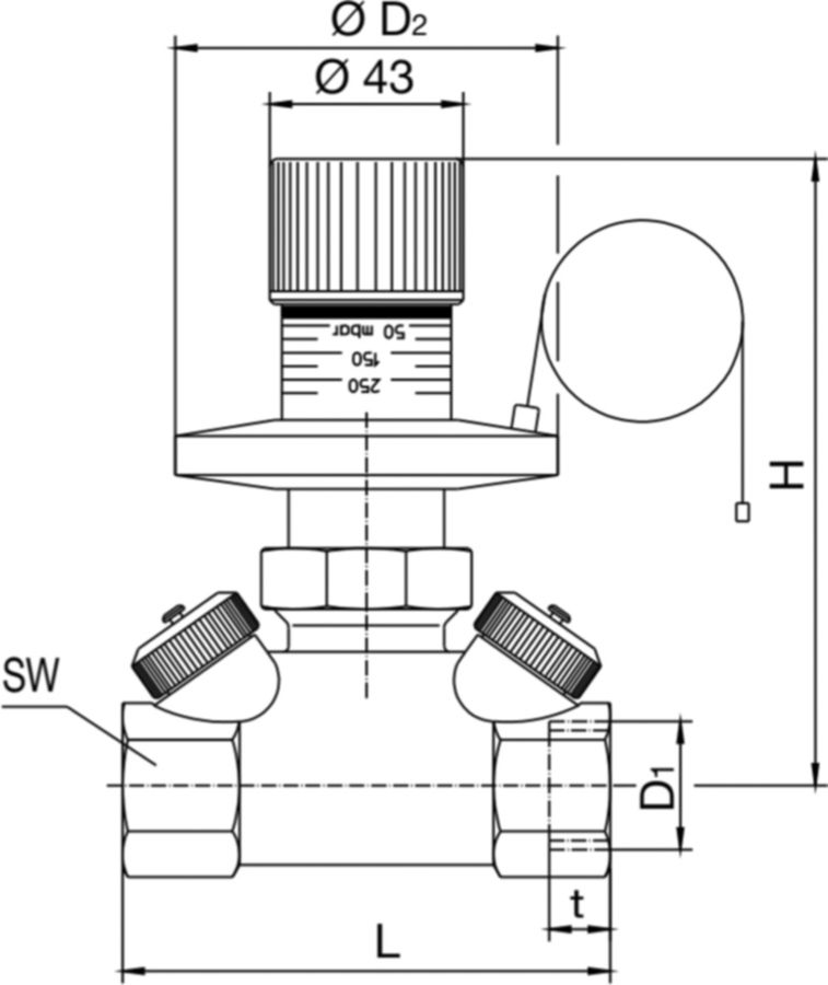 Oventrop Differenzdruckregler DTZ - Hycocon