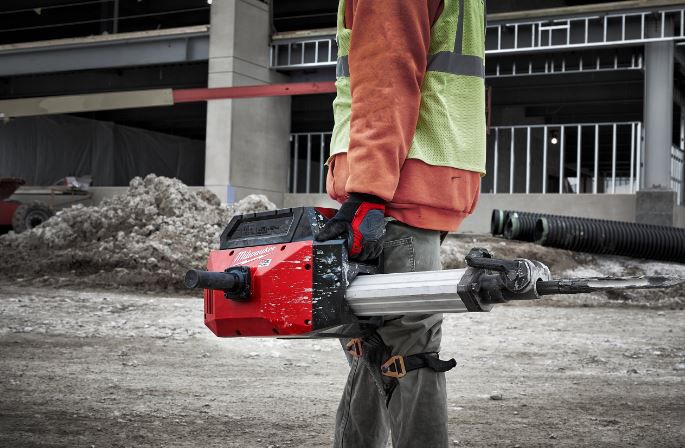 MX FUEL 25 Kg Akku-Abbruchhammer 28mmHex - Milwaukee "MXF DH2528H-601" 6.0Ah,29.6kg