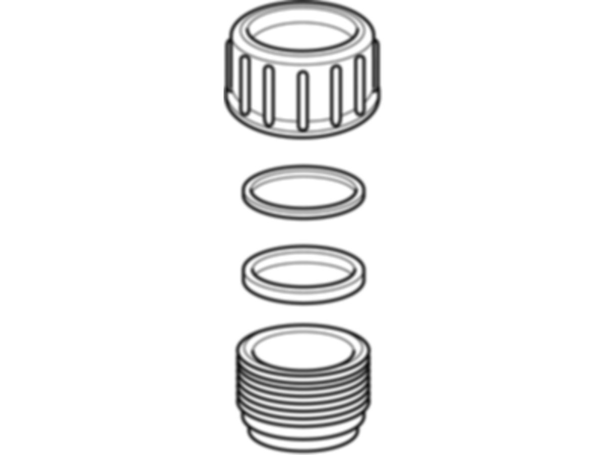 Geberit PE Stutzen mit Verschraubung