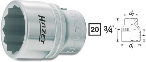 Doppel-6kt.-Einsatz 1000Z HAZET - 3/4"