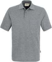 Pocket-Poloshirt Top 2XL grau meliert - 60% Polyester, 40% Baumwolle, 200 g/m²