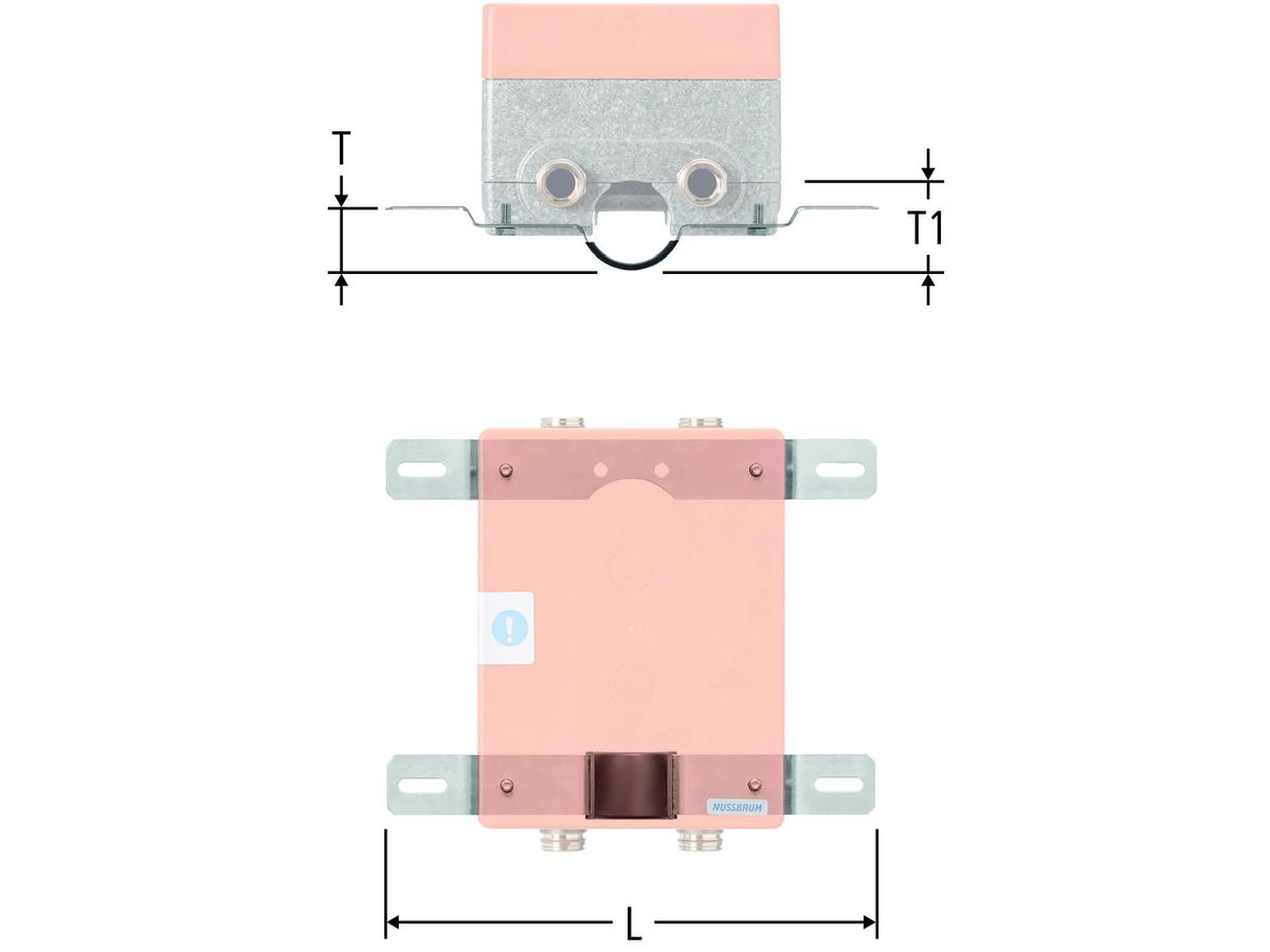 Montage-Set zu Unterputz-Waschtischbox - neutral, 320 mm