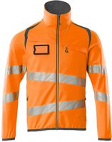 Fleecepullover mit Reissverschl. Gr. 2XL - hi-vis orange/dunkelanthrazit