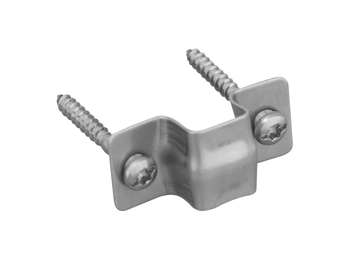 Befestigungsbride Inox zu Schutzprofil - mit Schrauben 5x40mm