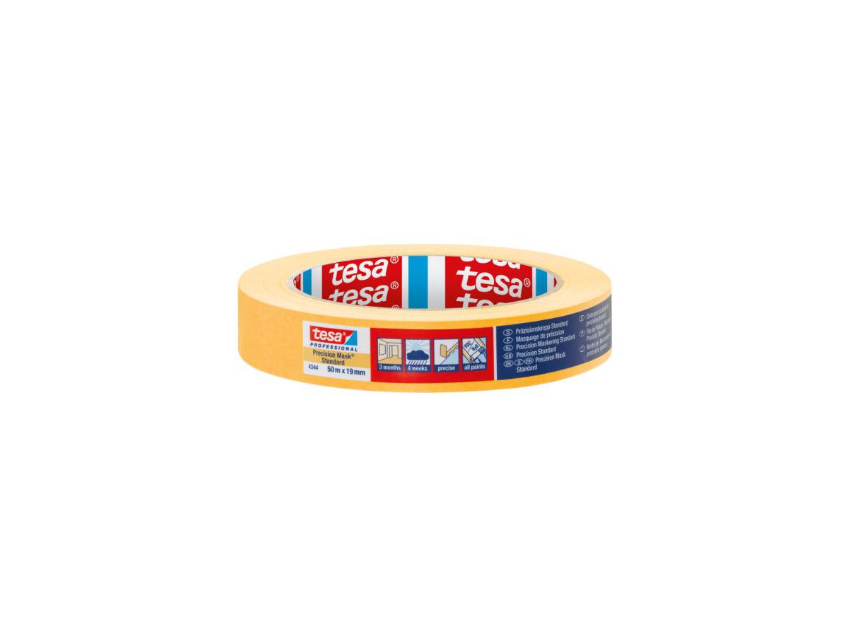 Abdeckband Tesakrepp 4344 - beige,braun, Profi