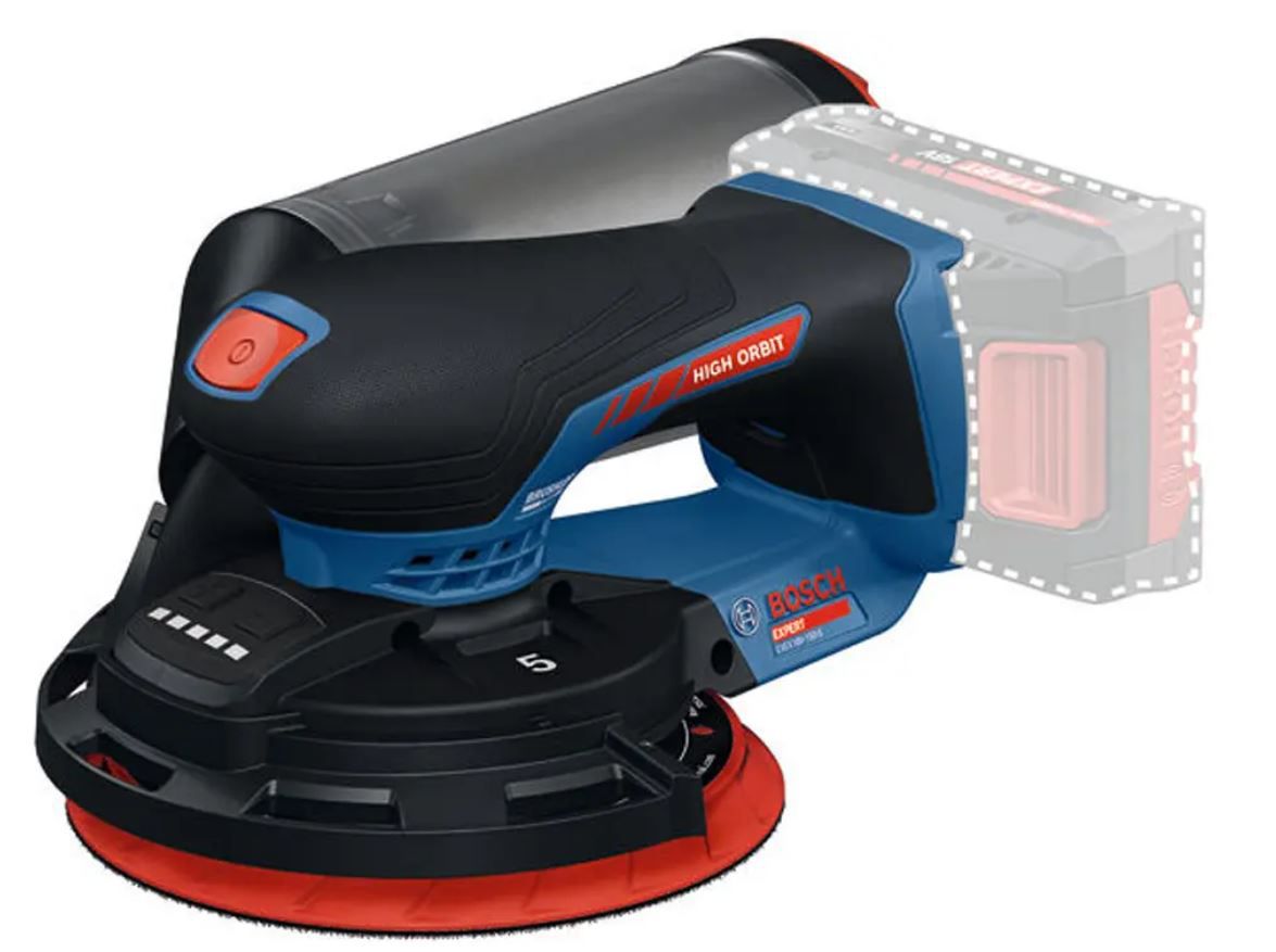 Akku- Exzenterschleifer 5mm Hub - Bosch, EXEX18V-150-5 (solo; L-boxx)