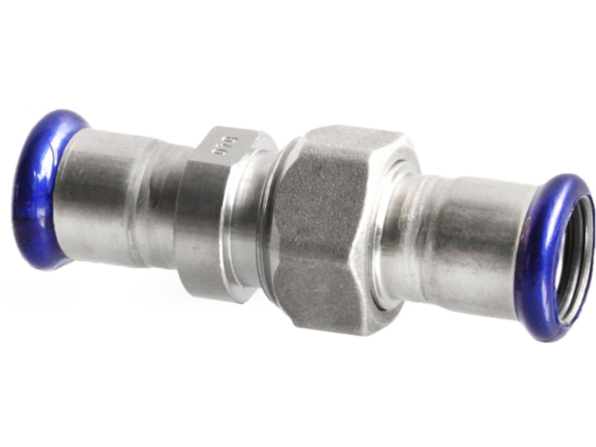 Eurotubi Doppelanschlussverschraub. Inox - flachdichtend MS-Mutter