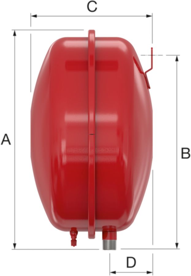 Druckausdehnungsgefässe FLAMCO Flexcon P - Wasseranschluss unten 3/4" 3 Bar
