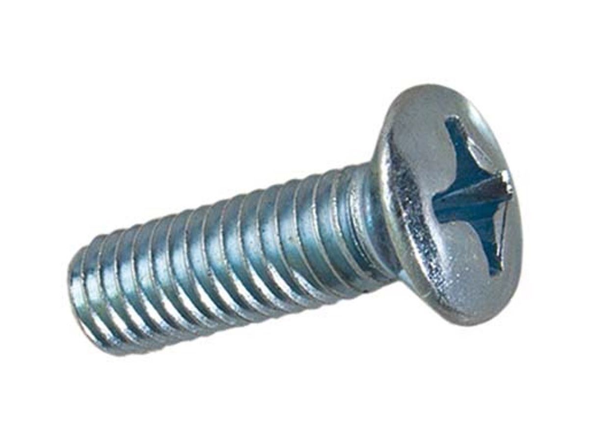 Linsen-Senkschrauben mit Kreuzschlitz - Phillips Form H Stahl 4.8 verzinkt blau