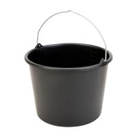 Baueimer 12l schwarz mit Nasenbügel - und Literskala