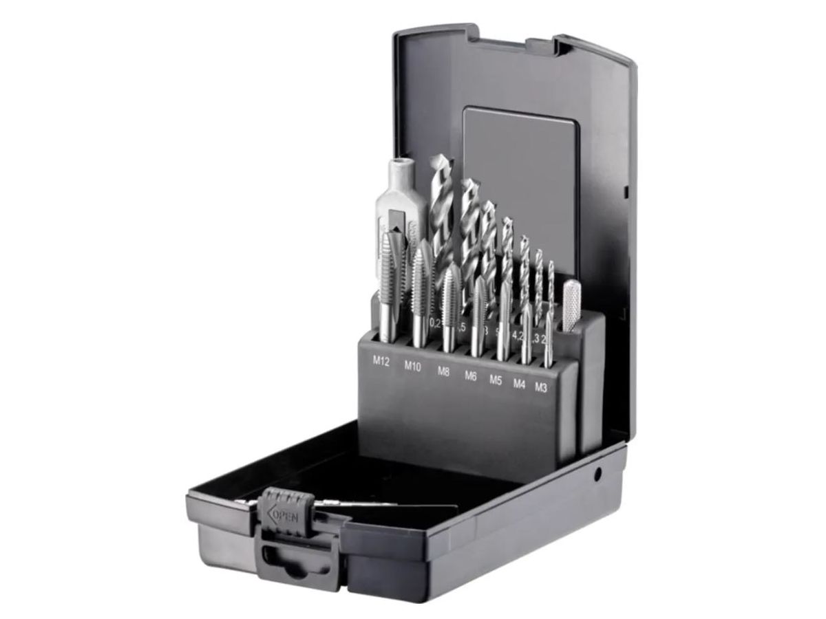 Kombi-Gewindebohrer-Sätze FORTEC Basic - 3/4/5/6/8/10/12 M