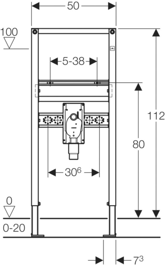 Geberit Duofix Element für Waschtisch - mit Unterputz-Sifon, Typ 112