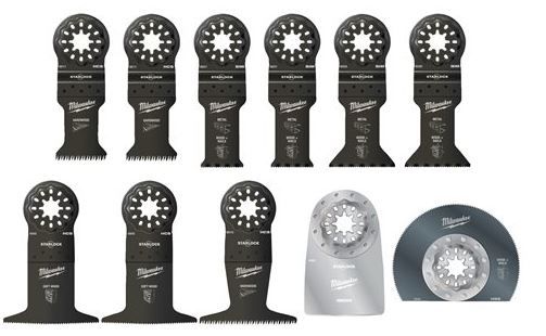 Multitool Zubehörset Starlock 5-tlg - Milwaukeee, Metall / Holz