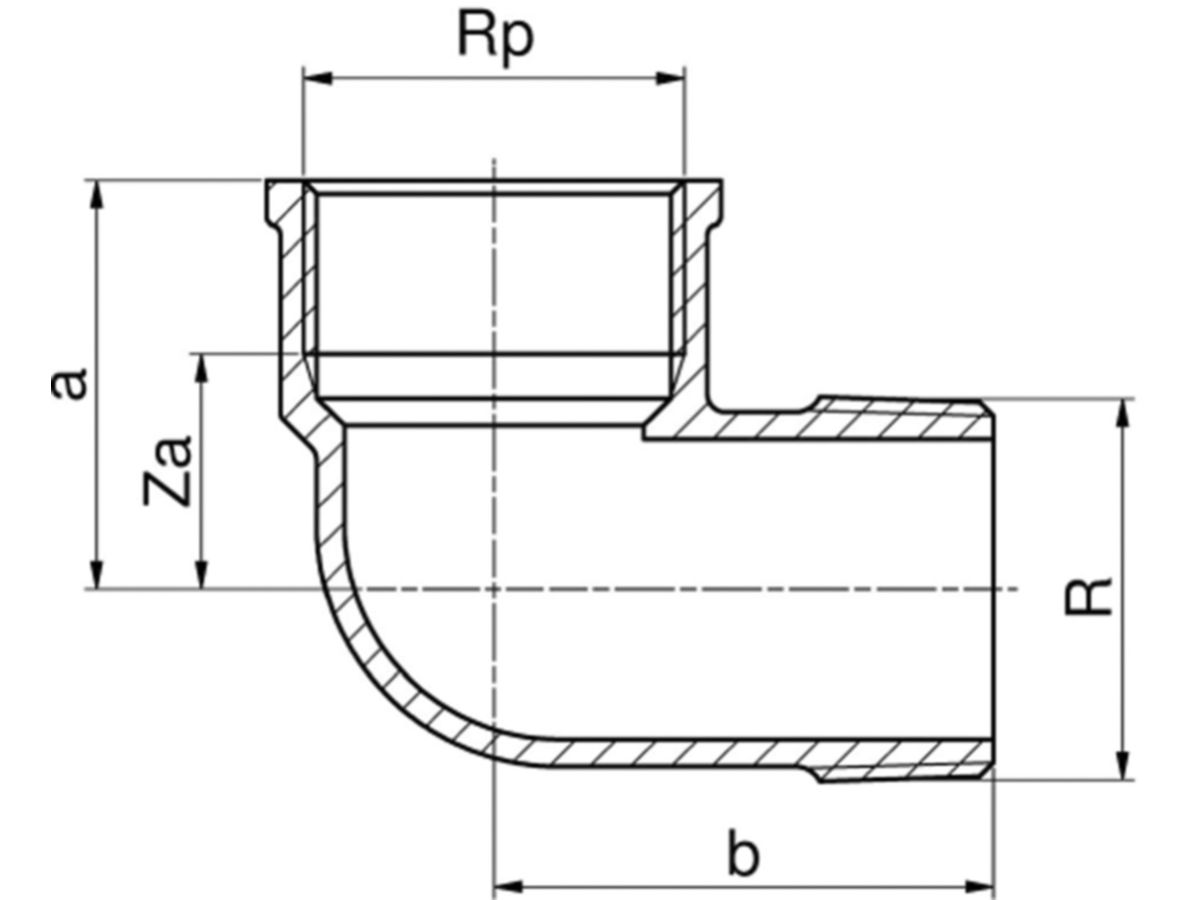 Winkel 90° +GF+ Serie 8000