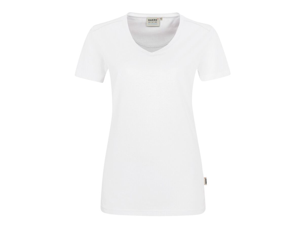 Damen V-Shirt Mikralinar PRO, Gr. XS - hp weiss