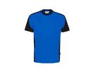 T-Shirt Contrast Mikralinar Gr. L - royalblau/schwarz