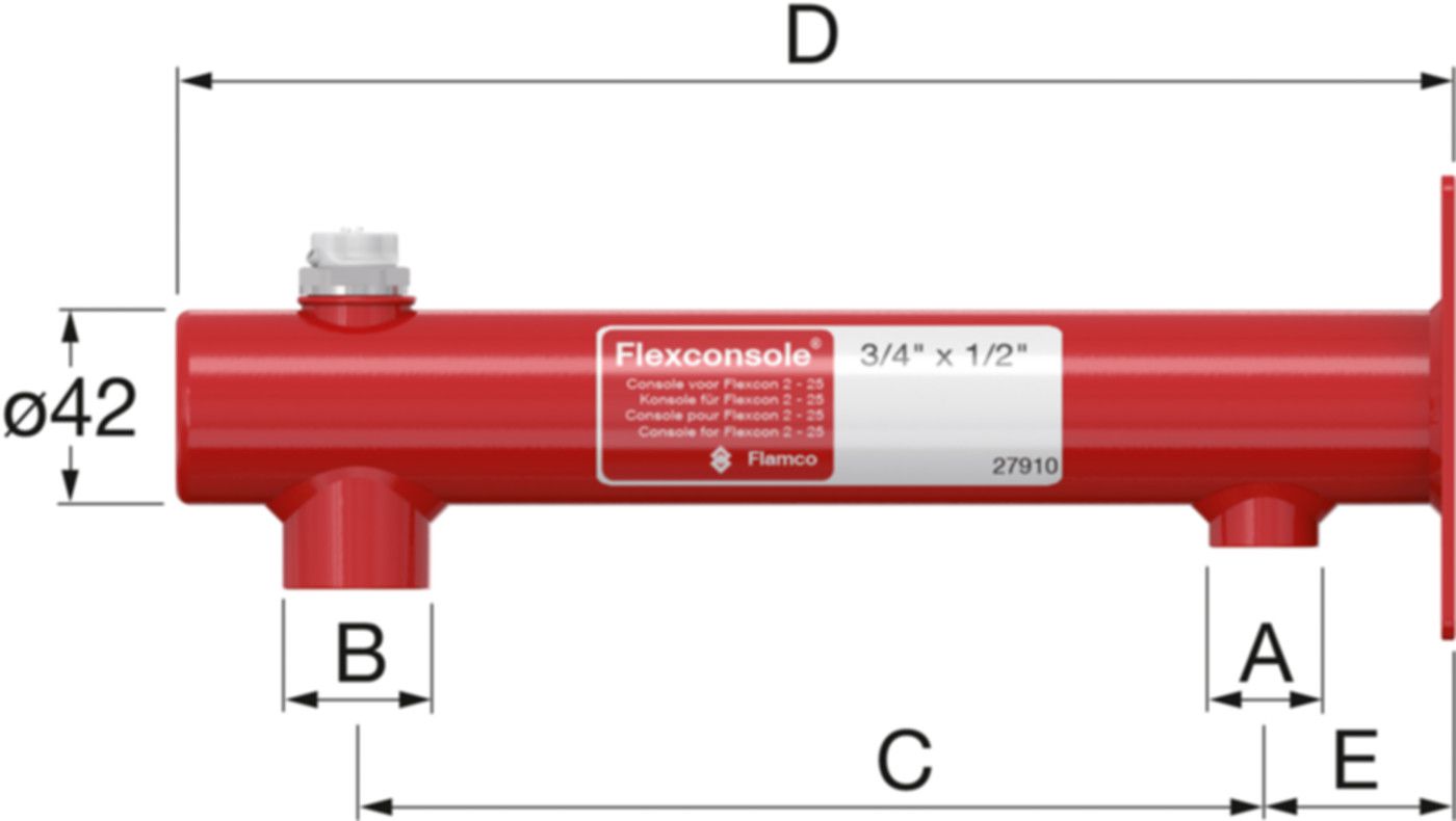 Wandbefestigung Flamco Flexconsole
