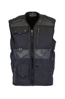 Arbeitsweste schwarz - 65% Poly. 35% Baumw. V-Ausschnitt